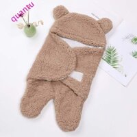 Quantumflow Bé Swaddle Mùa Đông Mềm Mại Sơ Sinh Trẻ Sơ Sinh Làm Dày Bé Chăn Ga Gối Túi Ngủ
