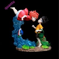 Quantumflow Sousky Seagal Hình, Đồ chơi mô hình hoạt hình Ponyo Trên vách đá Hình, Quà tặng trẻ em Búp bê PVC 15cm Kawaii Ponyo Anime Mô hình bàn trang trí