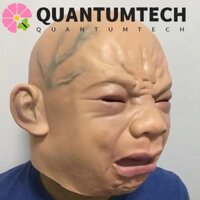 Quantumtech Mặt nạ cao su Ngôi nhà ma ám Trang phục hóa trang Halloween Đạo cụ dự tiệc Kinh dị Mặt nạ khóc