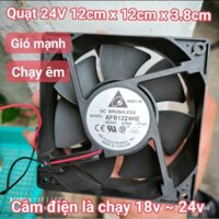quạt 24v 12cm x 12cm x 3.8cm, quạt 12cm 24v tháo máy