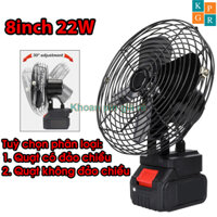 Quạt 8 inch dùng pin Makita 18V có đảo chiều 2 cấp độ gió 2 cổng USB