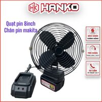 Quạt 8inch , Thân quạt dùng pin makita chân pin 4cm