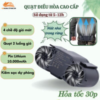 Quạt Áo máy điều hòa Tích Điện, Quạt Đeo Thắt Lưng, Đeo Cổ Mini Motor 2 Phản Lực 4 tiêu chuẩn cấp độ Gió Pin Chuẩn Lithi