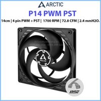 Quạt Arctic P14 PWM PST, 14cm, 4 pin PWM + PST, 1700 RPM, 72.8 CFM, 2.4mmH2O.