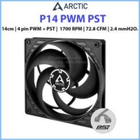 Quạt Arctic P14 PWM PST, 14cm, 4 pin PWM + PST, 1700 RPM, 72.8 CFM, 2.4mmH2O.