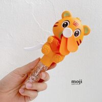 Quạt bấm tay thổi bong bóng Tiger mắt long lanh