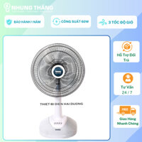 Quạt Bàn BENNY BFT-46 Xám - Công Suất 60W - Làm Mát Hiệu Quả, Tiết Kiệm Điện - Nhập Khẩu Thái Lan - Bảo hành 1 Năm