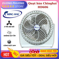 Quạt bàn Chinghai HD606 - Quạt để bàn văn phòng cắm điện mini - Êm ái , 2 tốc độ gió - Chính hãng - Bảo hành 12 tháng