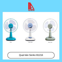 Quạt bàn Senko B1216, 3 cấp độ gió, công suất 47w, quạt chạy êm ( giao màu ngẫu nhiên)-thiết kế nhỏ gọn, Đèn Nguyễn Đô