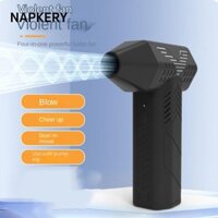 Quạt bạo lực NAPKERY Turbo, Quạt thổi tuyết Mini 130000Máy hút bụi không khí điện RPM, 2 TRONG 1 với 3 bánh Máy thổi điện không dây có thể điều chỉnh Máy hút bụi không khí Mini