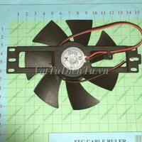 Quạt bếp từ 12V-18VDC 140x110mm đường kính cánh 11cm, khoảng cách lỗ bắt ốc 14cm, 2 dây đầu cắm A1