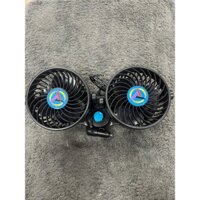 Quạt cabin ô tô quạt đôi to 12v 24v siêu mát