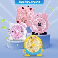 Quạt cắm điện để bàn mini hình thú dễ thương ( giao ngẫu nhiên )