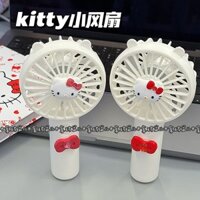 Quạt cầm tay [25.3.24] Quạt Hello Kitty dễ thương, quạt nhỏ cầm tay cho học sinh, trẻ em, cặp đôi, quạt điện mini di động, quạt mini cầm tay sạc lại nhỏ