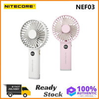 Quạt cầm tay có thể bảo vệ NITECORE NEF03 chính hãng có đèn ngủ Tốc độ gió tối đa 34K / h USB có thể sạc lại Bulit-in 3600mAh Pin