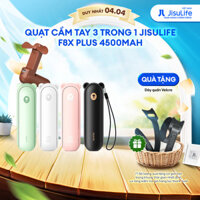 Quạt Cầm Tay Gấp Gọn JISULIFE F8X 4500mAh | 3 Cấp Gió | Tích Hợp Sạc Dự Phòng Và  Đèn Pin | Bảo Hành Chính Hãng 12 Tháng