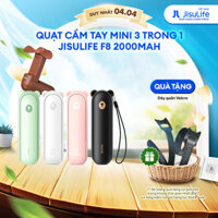 Quạt Cầm Tay Gấp Gọn JISULIFE F8 2000mAh | 2 Cấp Gió | Tích Hợp Sạc Dự Phòng Và Đèn Pin | Bảo Hành Chính Hãng 12 Tháng