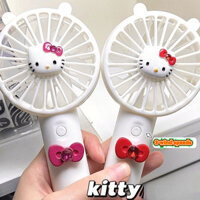 Quạt cầm tay Hello kitty dành cho học sinh Quạt Mini di động cho trẻ em có thể sạc lại trong 2 giờ với cáp sạc USB