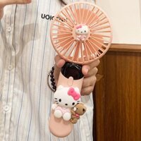 Quạt cầm tay Hello Kitty Quạt học sinh có thể sạc lại Ký túc xá Di động Im lặng Tuổi thọ pin dài Máy tính để bàn Quà tặng sinh nhật Hàng có sẵn✨2025✨0402