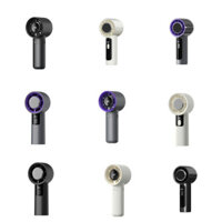 Quạt cầm tay làm lạnh cầm tay Sạc USB Màn hình kỹ thuật số Mini Quạt điện tốc độ cao 100 tốc độ