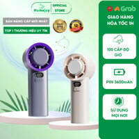 Quạt Cầm Tay Làm Mát Nhanh DELADEP Tốc Độ Cao Lên Đến 100 Mức Gió Hiển Thị Kỹ Thuật Số Pin 3600 MaH Sử Dụng Lên Đến 15H