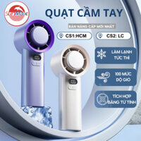 Quạt Cầm Tay M57 Làm Mát Nhanh DELADEP Tốc Độ Cao Hiển Thị Màn Hình Kỹ Thuật Số Pin Lớn 3600 mAh Sử Dụng Lên Đến 10 giờ
