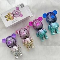 Quạt Cầm Tay Mini 3 Chế Độ Hình Gấu Bearbrick Dễ Thương Sạc USB