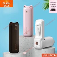 Quạt cầm tay mini 3 trong 1 đa chức năng tích hợp sạc dự phòng đèn pin chiếu sáng ban đêm vô cùng  tiện dụng