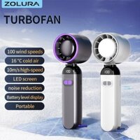 Quạt cầm tay mini cầm tay 100 bánh răng tốc độ quạt turbo có thể sạc lại USB Quạt bỏ túi nhỏ