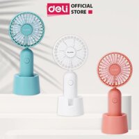 Quạt cầm tay mini cao cấp Nusign Deli - Quạt sạc tích điện USB - Trắng/Hồng/Xanh ngọc - NS916