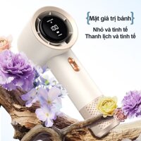 Quạt cầm tay mini có nhiều tốc độ gió, màn hình LED, sạc USB, quạt không cánh, mạnh mẽ