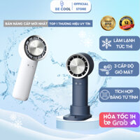 Quạt Cầm Tay Mini DELADEP Tích Điện 3 Tốc Độ Gió Có Chế Độ Nén Lạnh Nhỏ Gọn Có Giá Đỡ, Quạt Làm Mát Cực Nhanh - QCT04