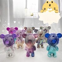 Quạt Cầm Tay Mini Hình Gấu Bearbrick, Quạt Tích Điện Decor Siêu Hot, Chính Hãng