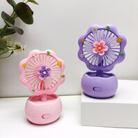 Quạt cầm tay Mini Hình hoa dễ thương Sạc USB Quạt sáng tạo di động Quà tặng