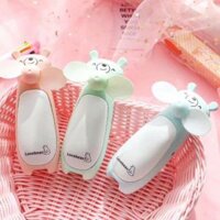 Quạt Cầm tay mini hình thú có đèn