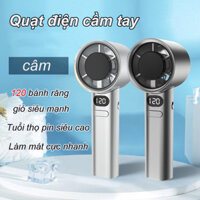 Quạt Cầm Tay Mini Làm Mát Nhanh Với 120 Mức Gió，Hỗ trợ sạc nhanh, Dung lượng pin 3600 mAh