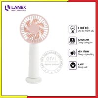 Quạt cầm tay mini Lanex LLS F01 4.4W kèm pin dự phòng 1200mah, giá đỡ