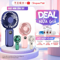Quạt cầm tay mini METIS tích hợp đèn pin và sạc dự phòng 3 trong 1 tiện lợi 4000mAh làm mát tức thì