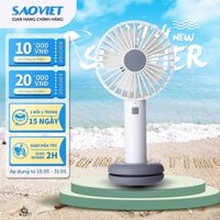 Quạt Cầm Tay Mini, Quạt Điện Mini Doughnut T9 - Đèn LED 7 Màu Lung Linh - Sử Dụng Pin Sạc USB - Sao Viet Shop