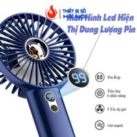 Quạt cầm tay mini , quạt tích điện Chạy cực êm Có Cổng Sạc pin trâu 4-6h -dc5046