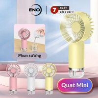 Quạt Cầm Tay Mini Sạc Điện Phun Sương, Quạt Hơi Nước Mini Để Bàn 3 Cấp Độ Gió Nhỏ Gọn ENO - QPS01