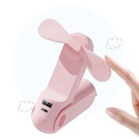 Quạt cầm tay mini TEKKIN TI-215 kiêm sạc dự phòng đèn pin 4800mAh2000mAh 3 IN 1- Hàng chính hãng  Hàng nhập khẩu - 2000 Mah - HÔNG