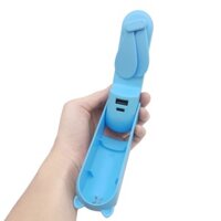Quạt cầm tay mini TEKKIN TI-215 kiêm sạc dự phòng đèn pin 4800mAh2000mAh 3 IN 1- Hàng chính hãng  Hàng nhập khẩu - 2000 Mah - MÀU XANH