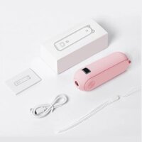 Quạt cầm tay mini TEKKIN TI-215 kiêm sạc dự phòng đèn pin 4800mAh2000mAh 3 IN 1- Hàng chính hãng  Hàng nhập khẩu - 4800mah - HÔNG