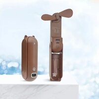 Quạt cầm tay mini TEKKIN TI-215 kiêm sạc dự phòng đèn pin 4800mAh2000mAh 3 IN 1- Hàng chính hãng  Hàng nhập khẩu - 4800mah - Nâu
