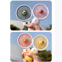 Quạt cầm tay mini trái cây có đế, quạt di động cho văn phòng và sinh viên, quà tặng