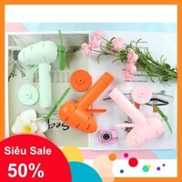Quạt cầm tay 💓SALE💓 Quạt mini cầm tay hình cà rốt với hình thù dễ thương, cánh quạt mềm an toàn khi sử dụng 7050
