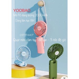 Quạt cầm tay Yoobao F6 2000 mAh