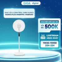 Quạt cây 6 cánh Tefal Turbo Silence Plus VH689990/VH689690 - Điều chỉnh độ cao - Hẹn giờ tắt, điều khiển từ xa