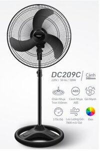Quạt cây công nghiệp Hali DC209C (100W)